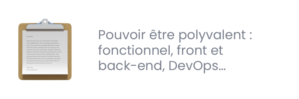 Pouvoir être polyvalent